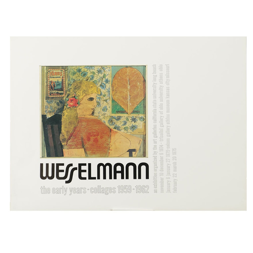 Offset Lithograph Poster for Tom Wesselmann Exhibition