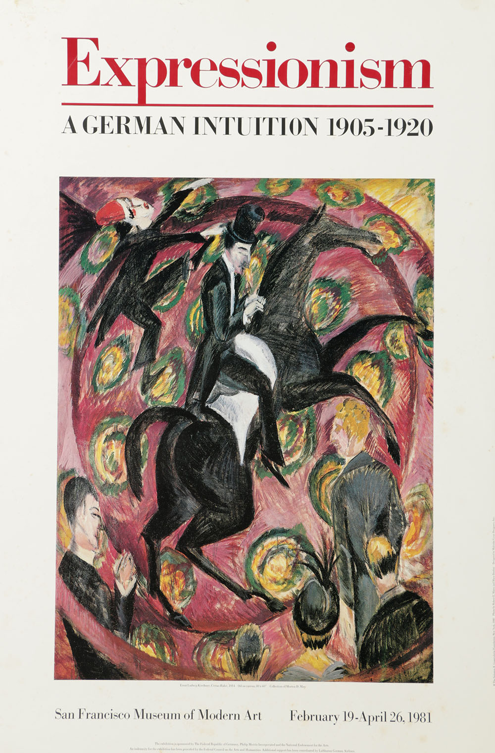 Offset Lithograph Poster for German Expressionism Exhibition