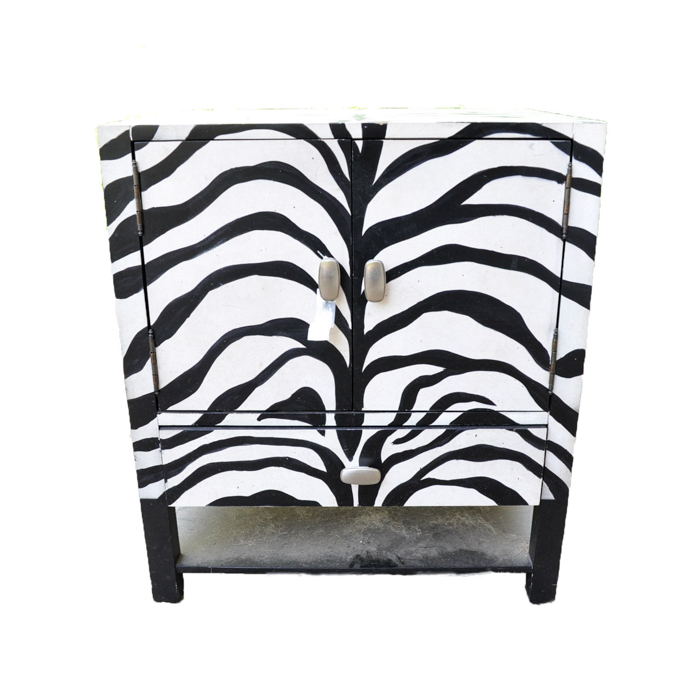 Painted Zebra Cabinet