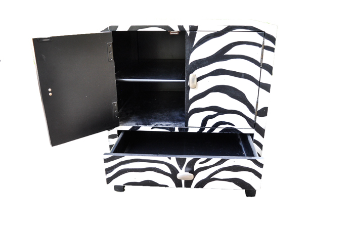 Painted Zebra Cabinet