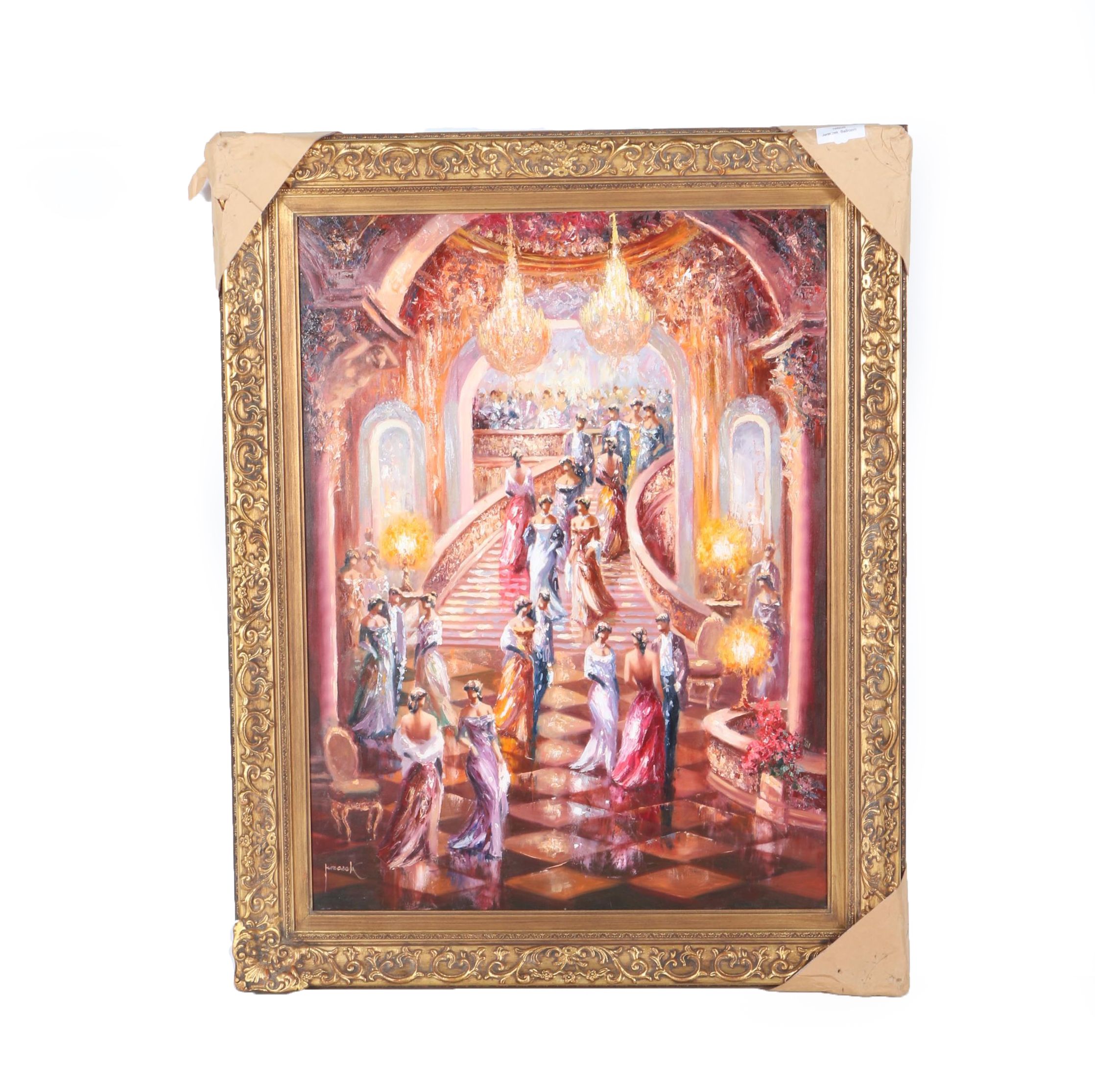 Christian Jereczek Oil Painting on Canvas "Stairway to Ballroom"