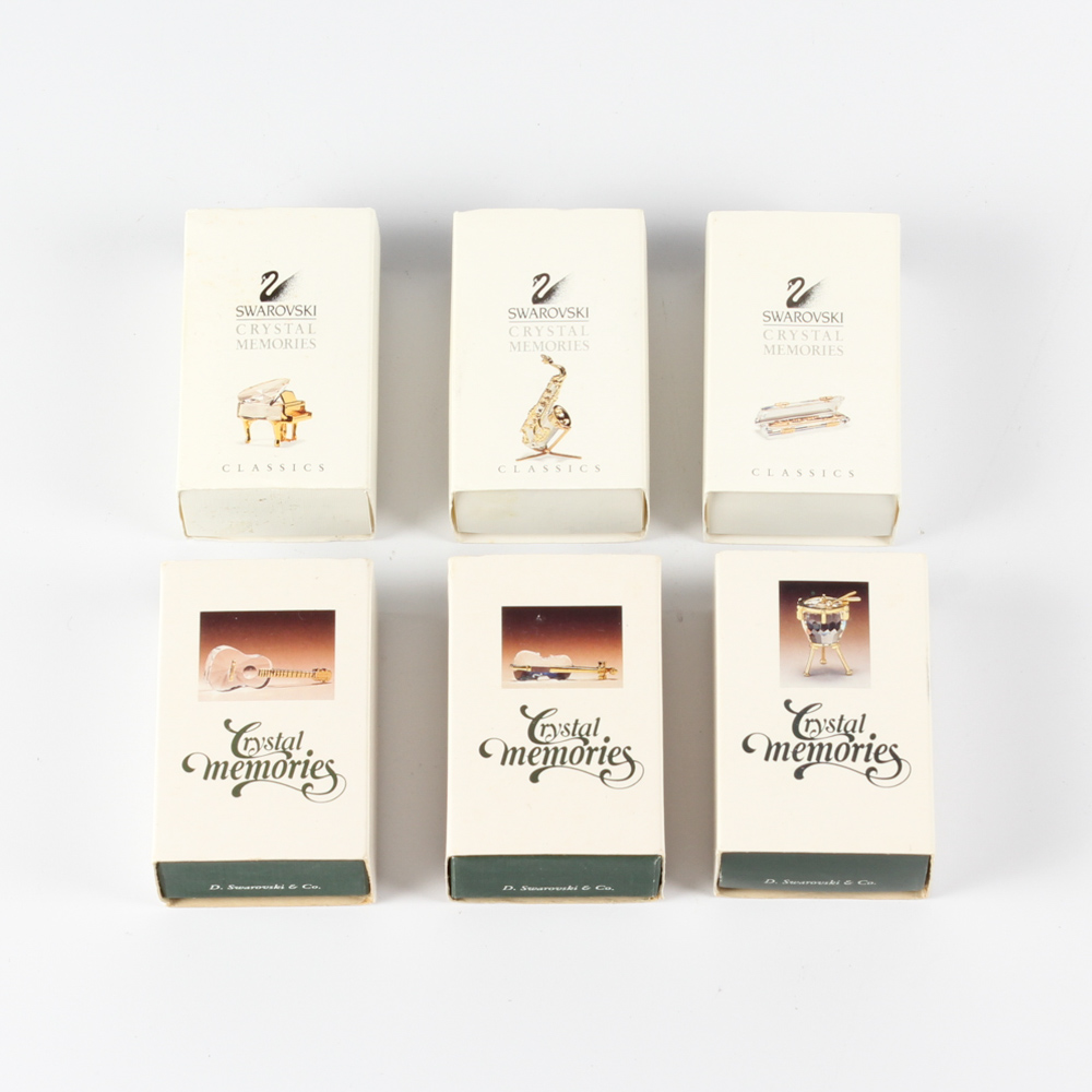 Swarovski Crystal "Memories" Miniature Music Instrument Assortment