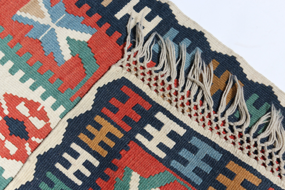 Hand-Knotted Turkish Caucasian Kilim