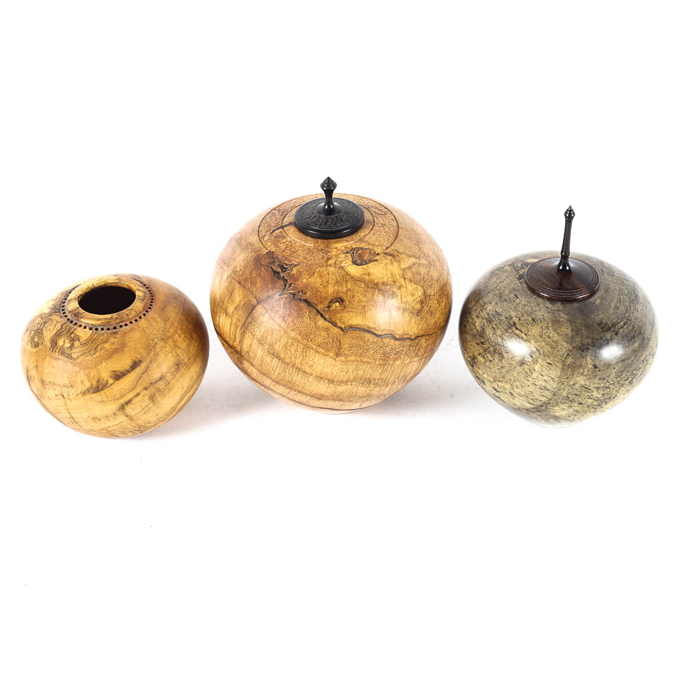 Collection of LeRoy Bayerl Wood Turned Bowls