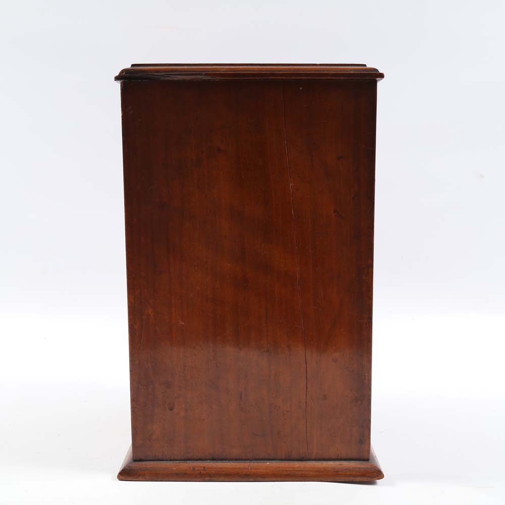 Vintage Mahogany Vertical Cigar Box