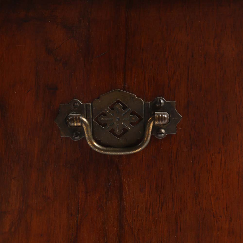 Vintage Mahogany Vertical Cigar Box