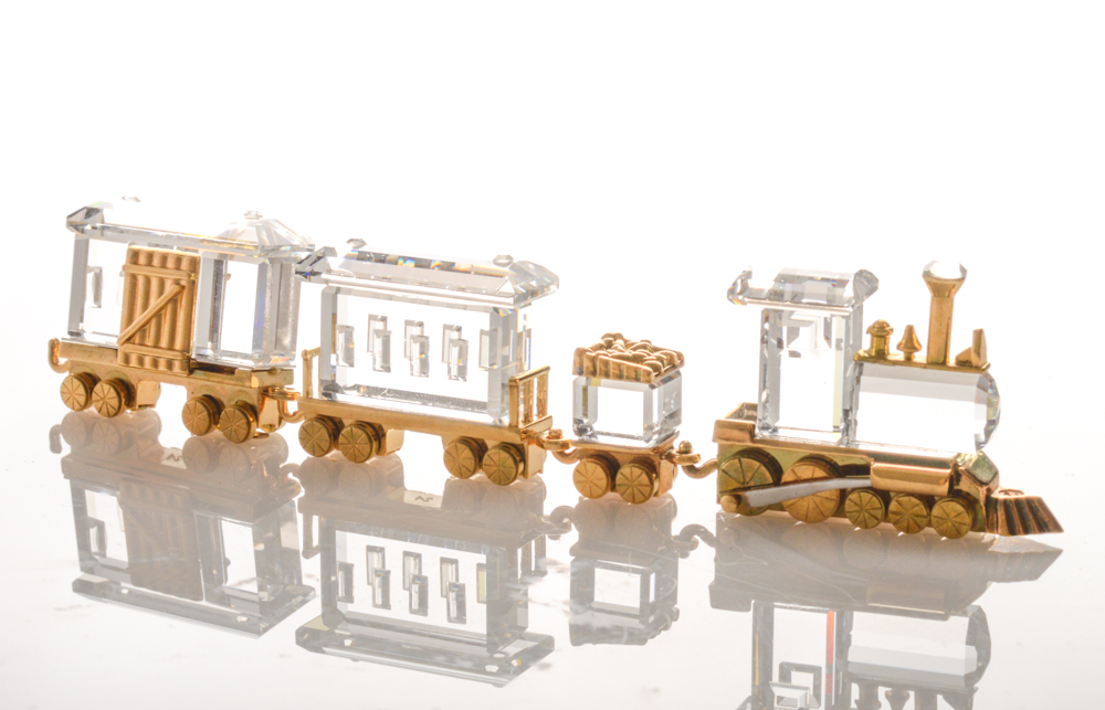 Swarovski Crystal Memories Train Figurines