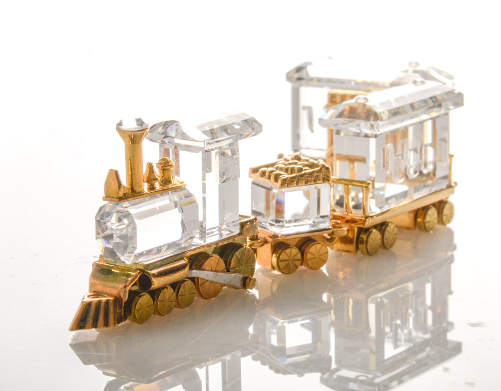 Swarovski Crystal Memories Train Figurines