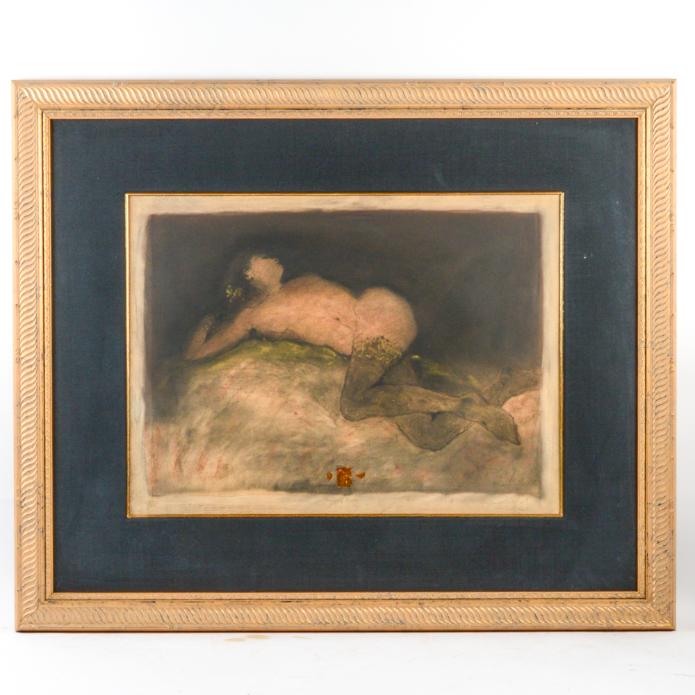 Roy Fairchild-Woodard Limited Edition Etching "Reclining Nude"