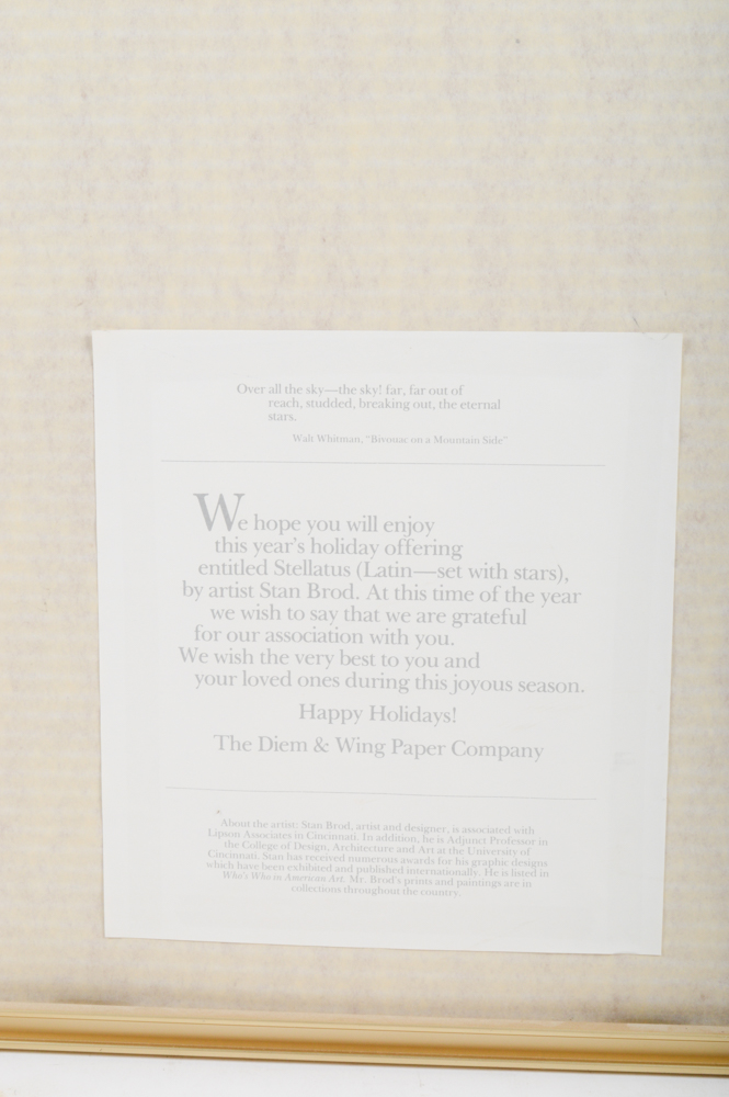 Stan Brod Embossed Print