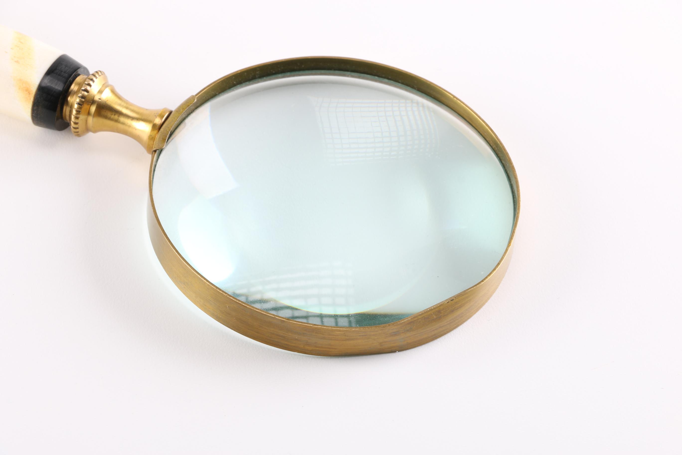Brass and Resin Magnifying Glass