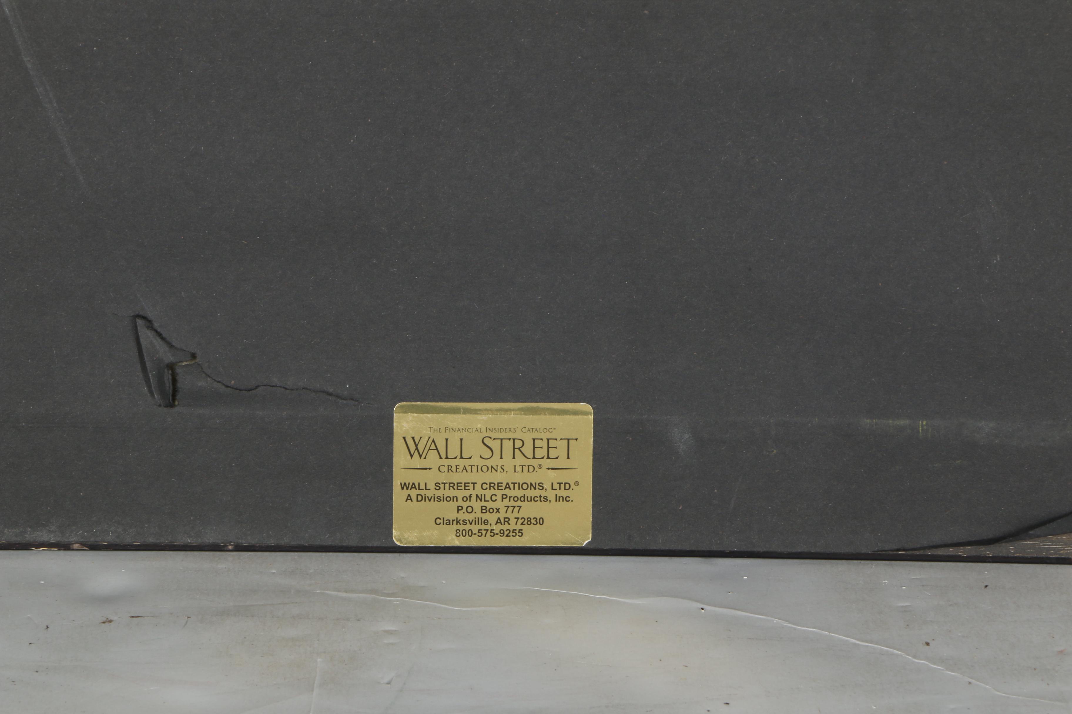 Clementine Judge Signed Offset Lithograph "New York Stock Exchange At The Turn Of The Century"