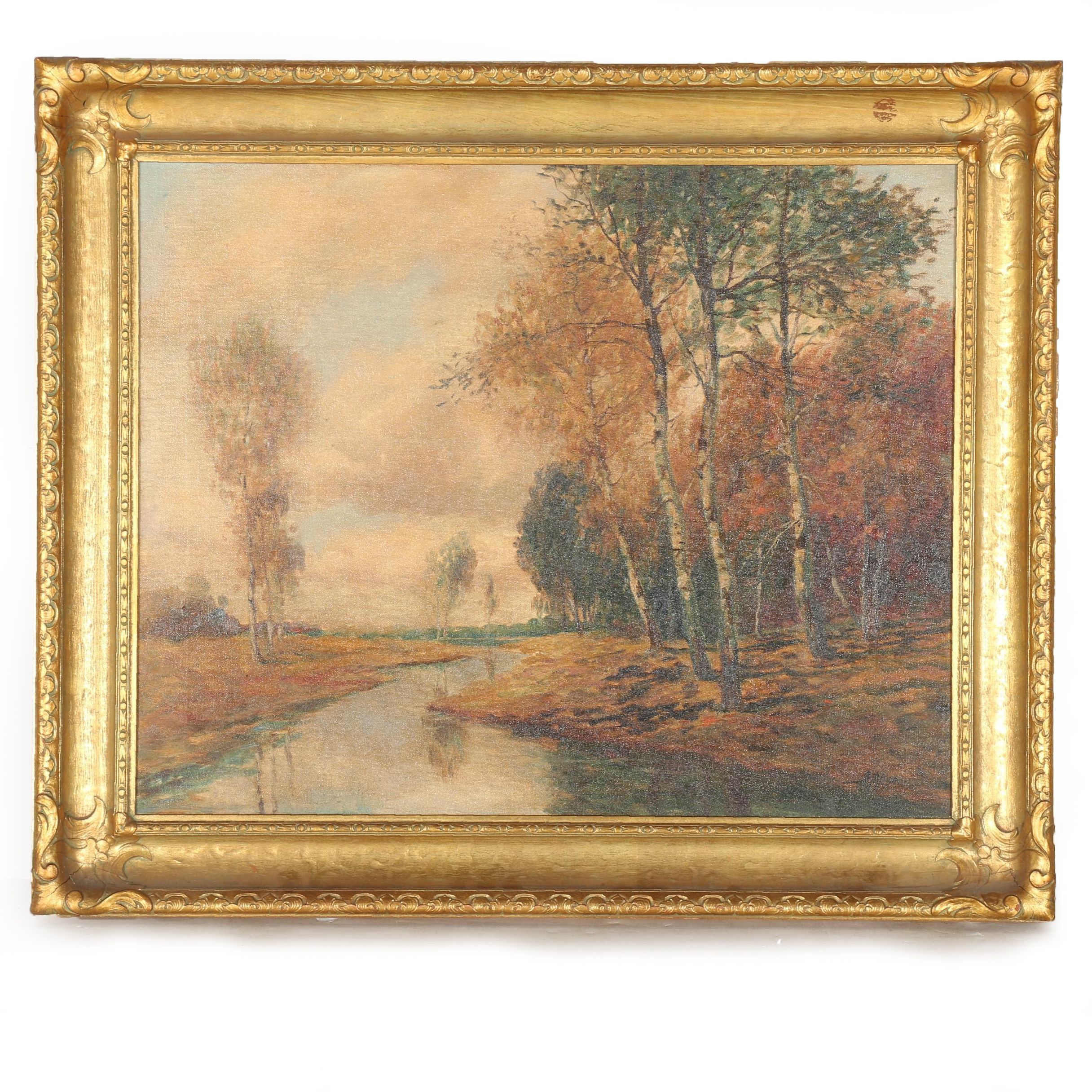 Boris B. Major Oil Painting on Canvas "Birches"