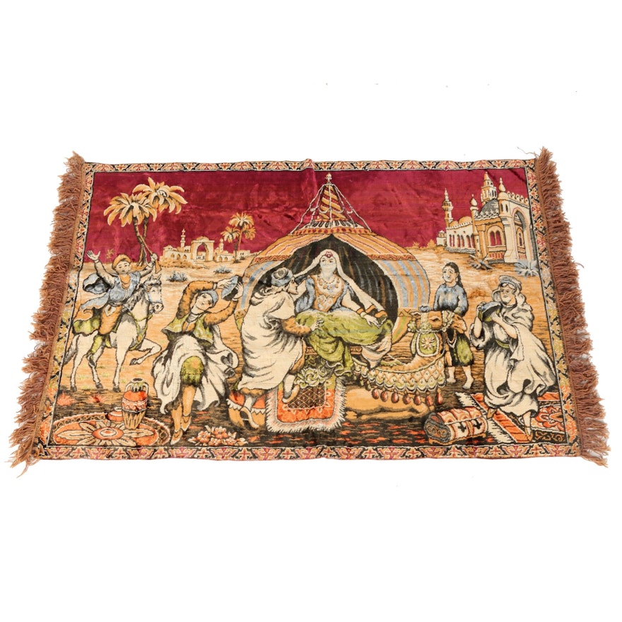 Hand-Knotted Persian Pictorial Tapestry