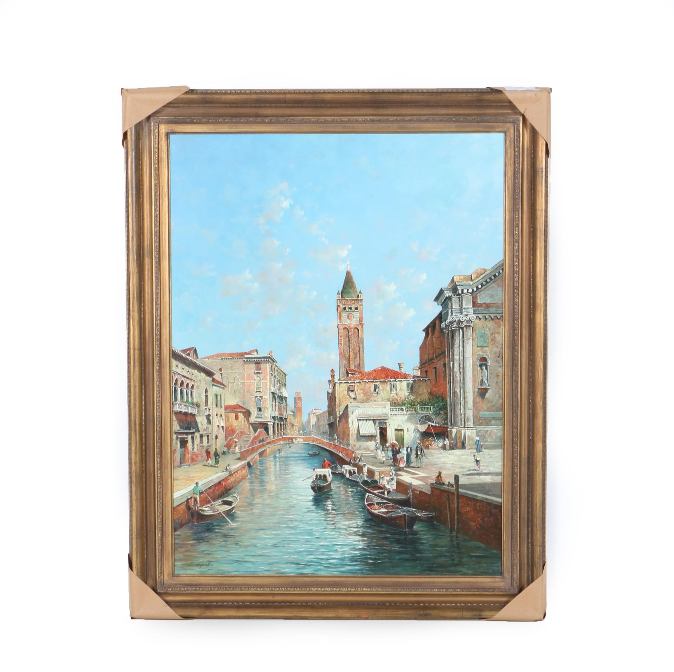 Sargent Oil Painting on Canvas "Venice"