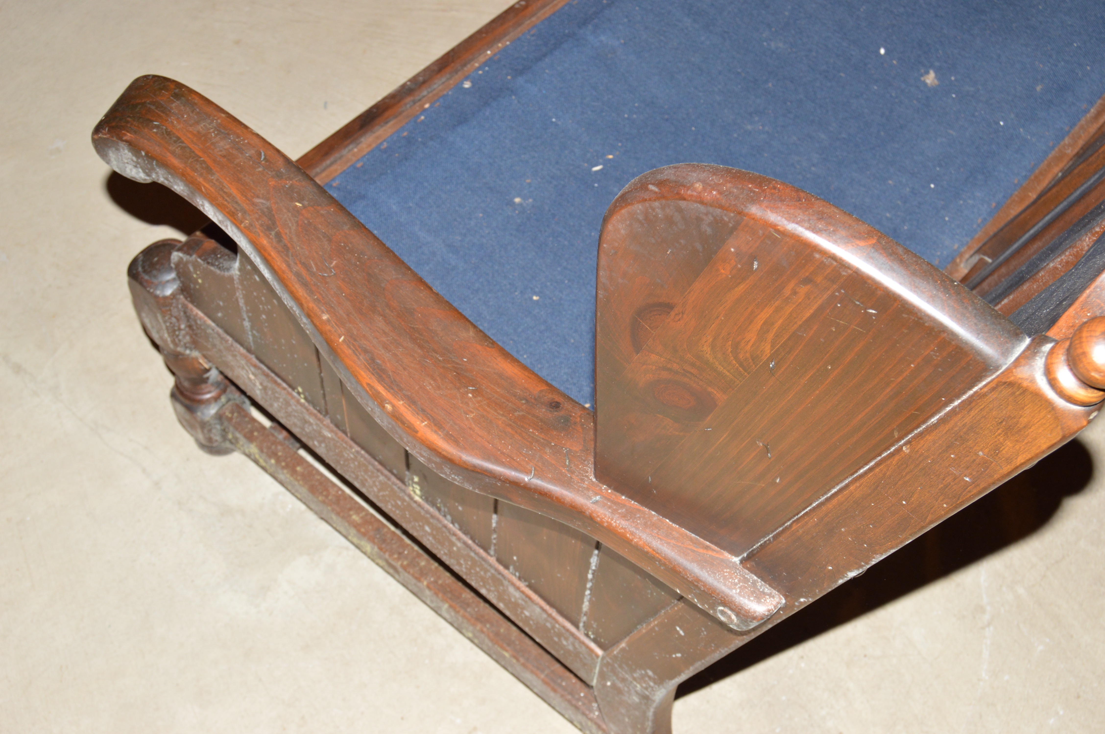 Vintage "Old Tavern" Wood Sofa, Chair, and Table by Ethan Allen