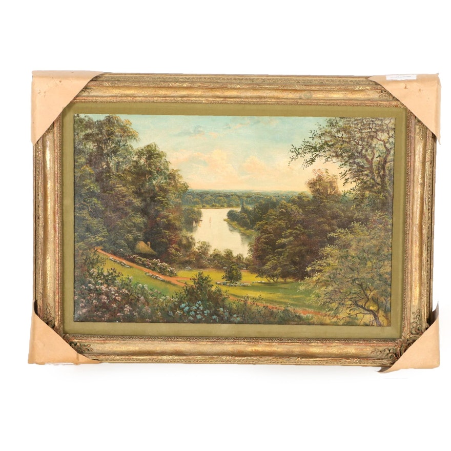 John Lewis Oil Painting on Canvas Landscape