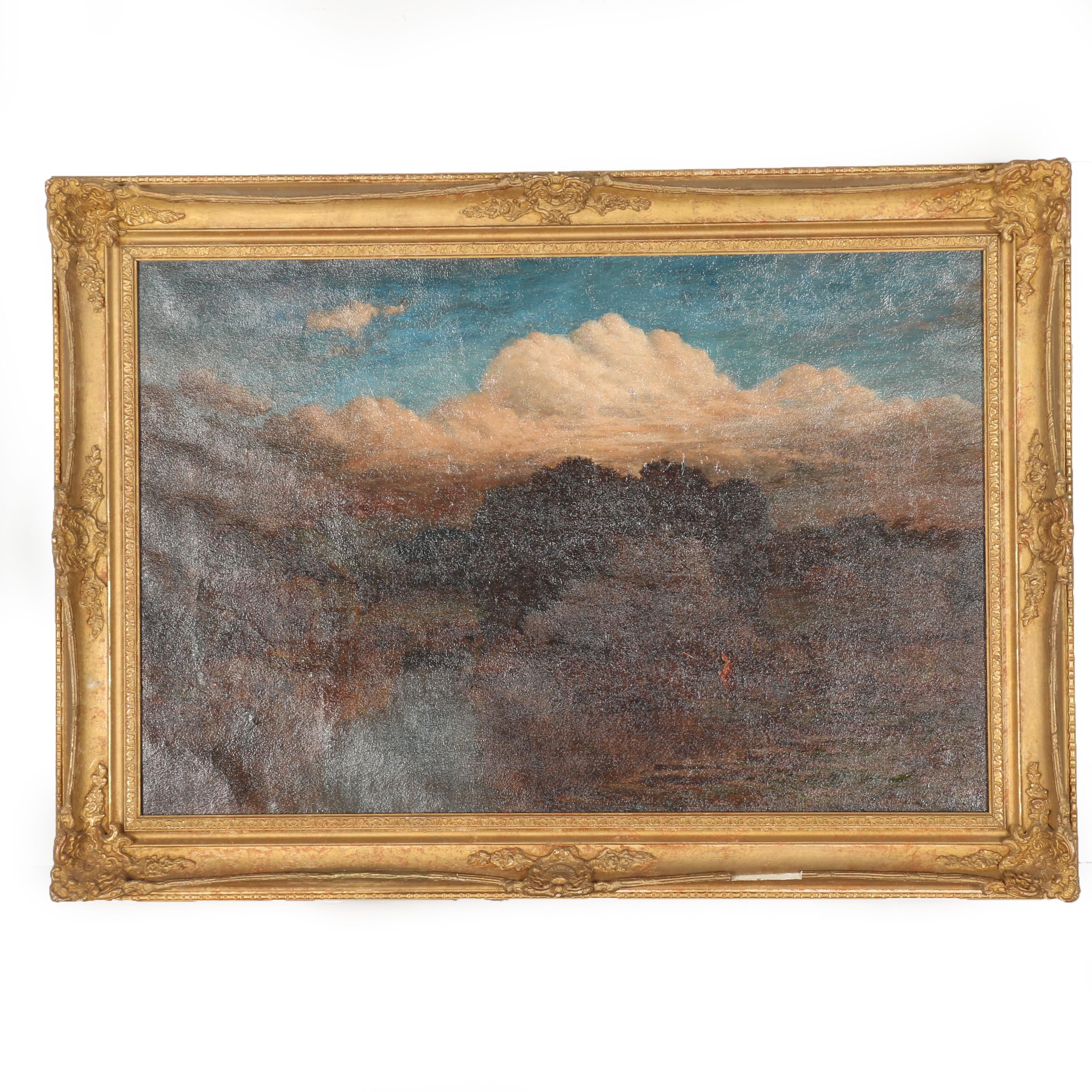 W. Wilson Oil Painting on Canvas of Landscape