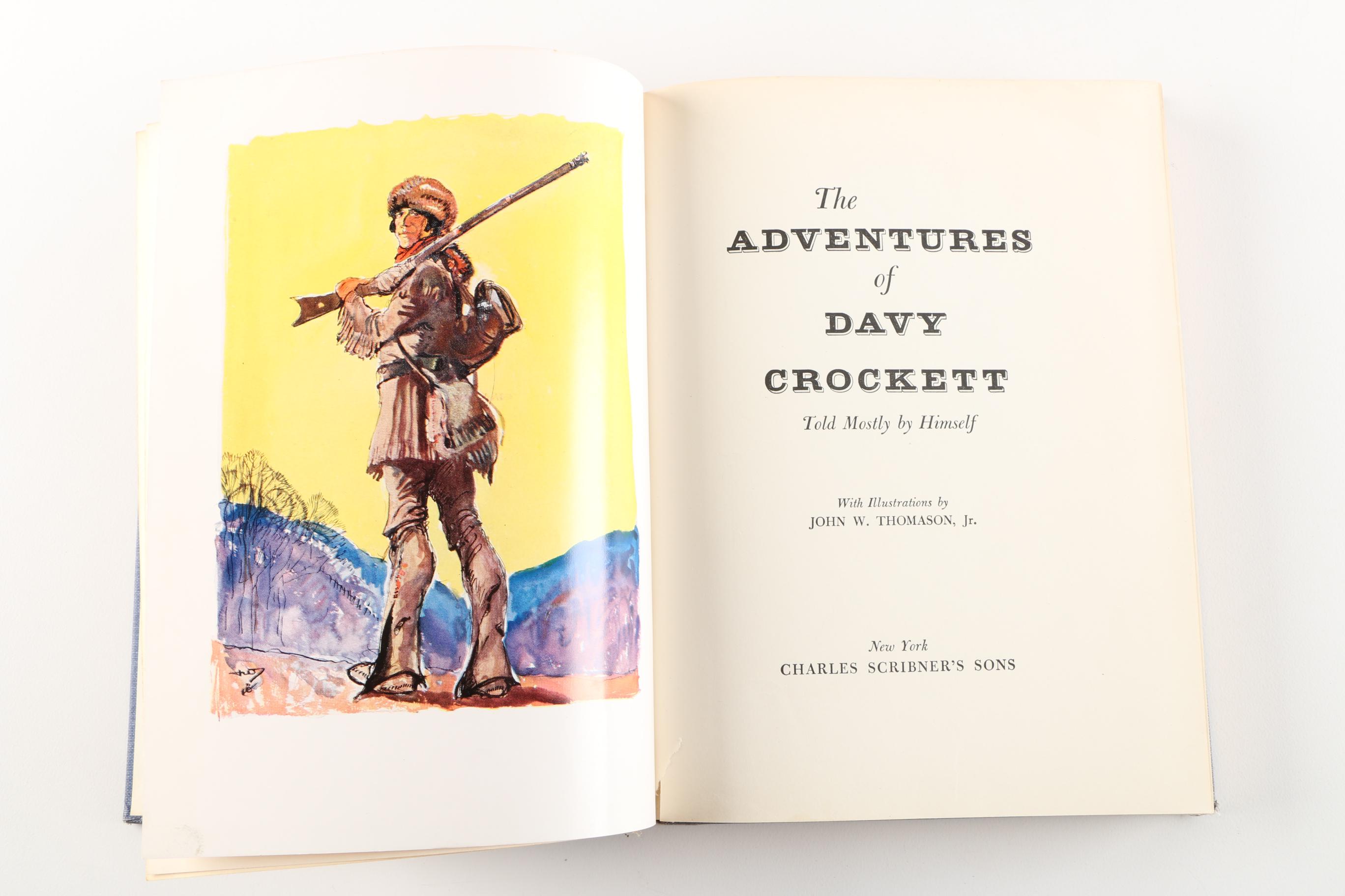 1955 "The Adventures of Davy Crockett" Illustrated by John W. Thomason Jr.