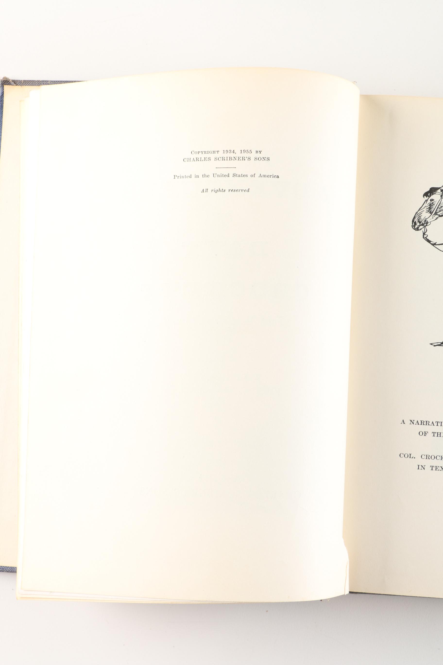 1955 "The Adventures of Davy Crockett" Illustrated by John W. Thomason Jr.