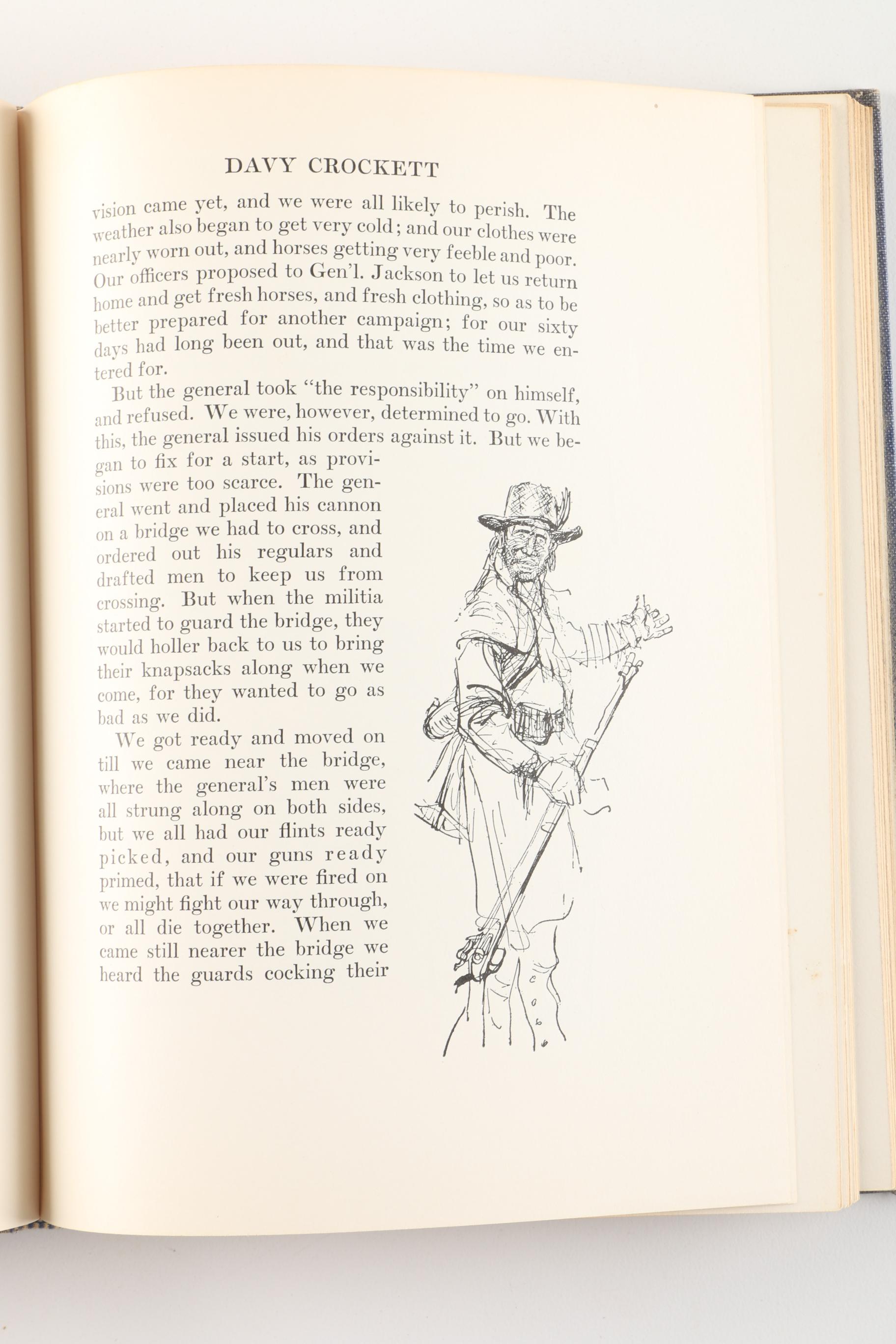 1955 "The Adventures of Davy Crockett" Illustrated by John W. Thomason Jr.