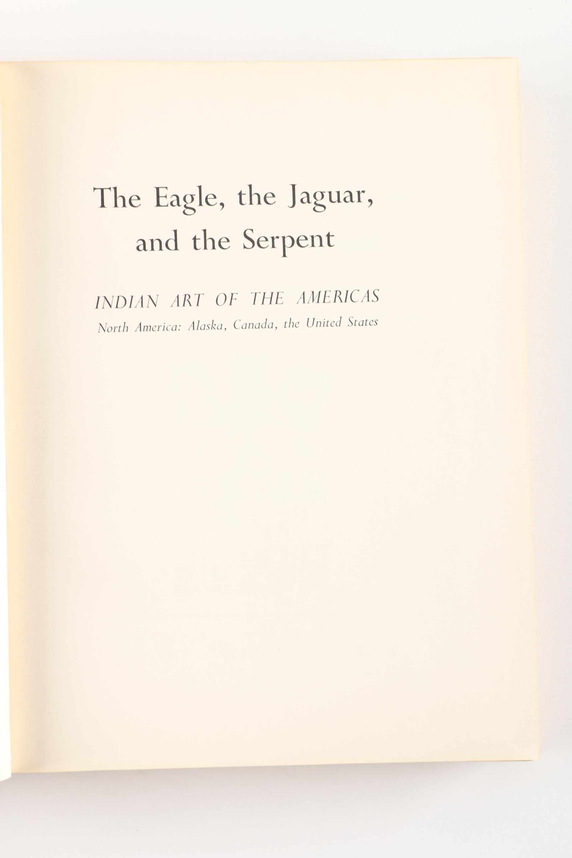 1954 First Edition "The Eagle, The Jaguar, and The Serpent: Indian Art of The Americas" by Miguel Covarrubias