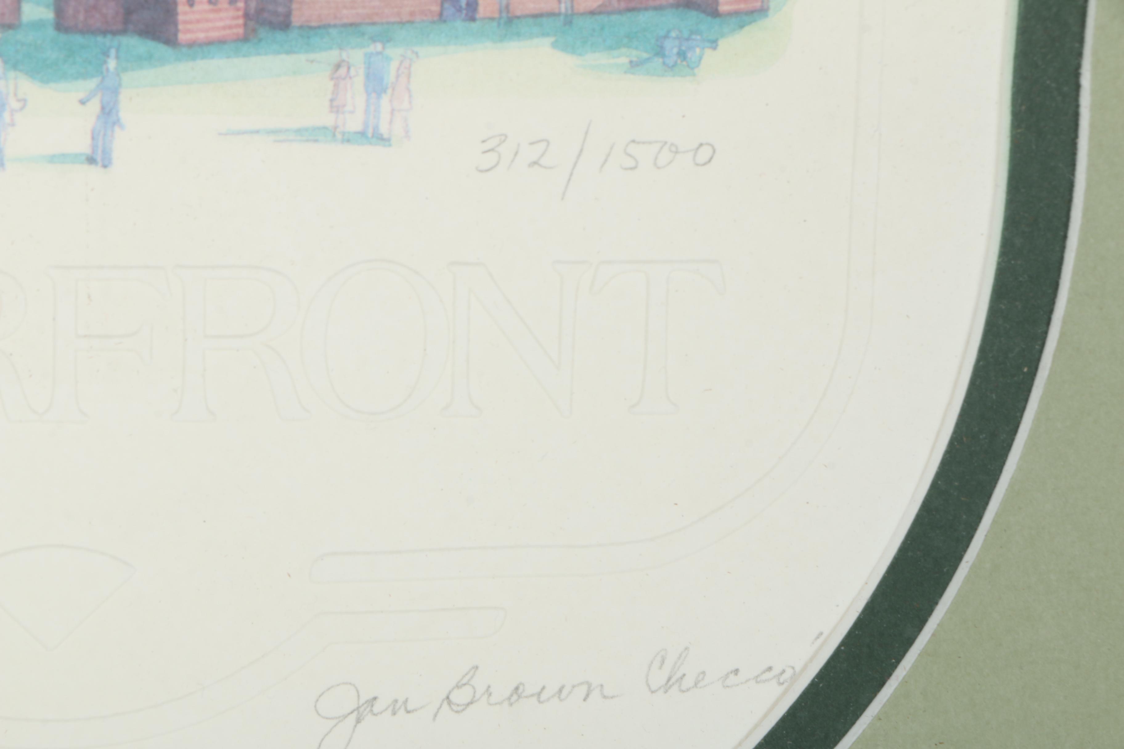 Jan Brown Checco Limited Edition Offset Lithograph of "Riverfront"