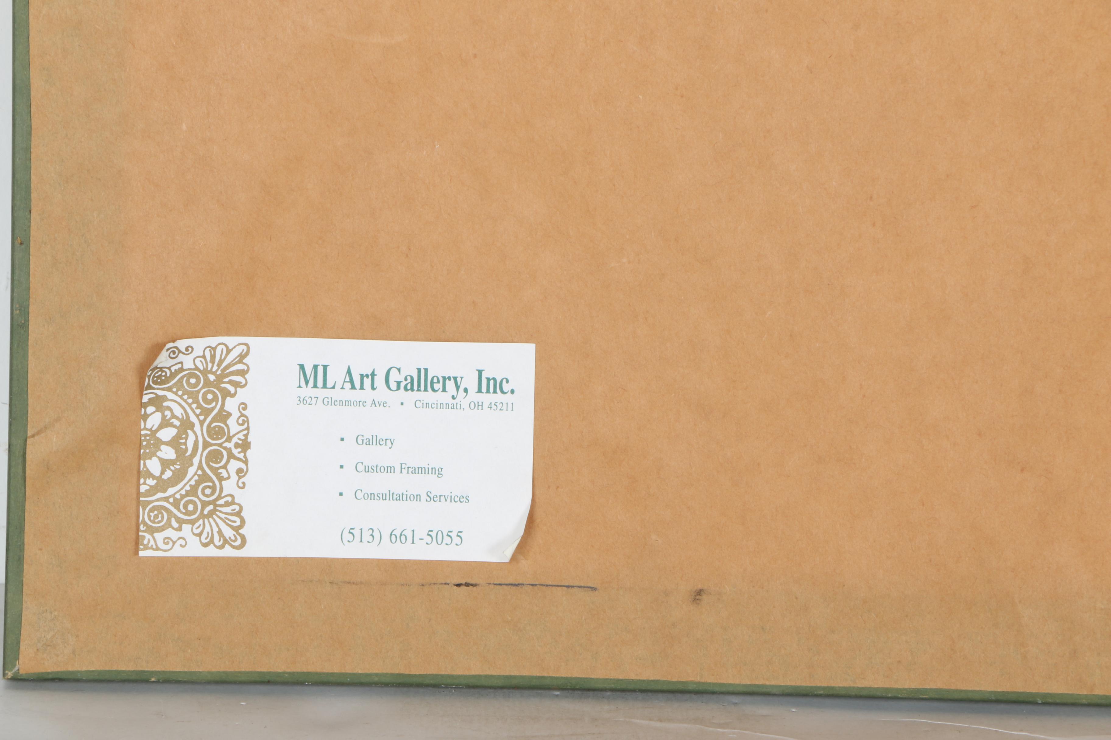 Jan Brown Checco Limited Edition Offset Lithograph of "Riverfront"