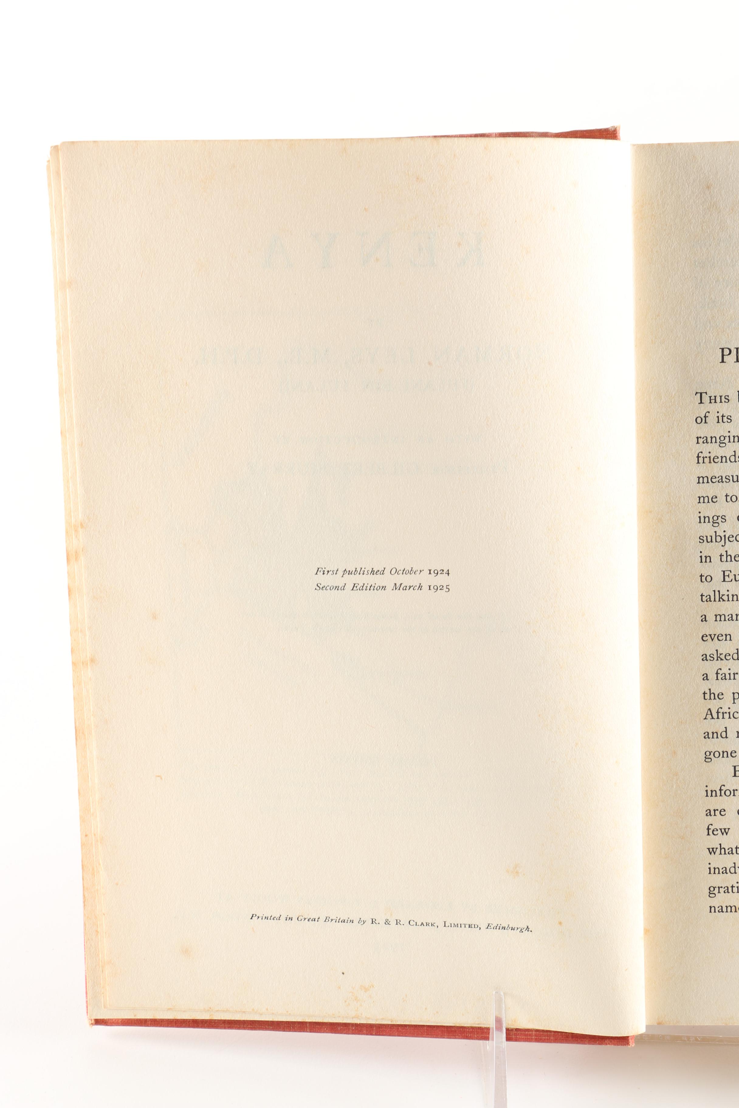 1925 "Kenya" by Normal Leys