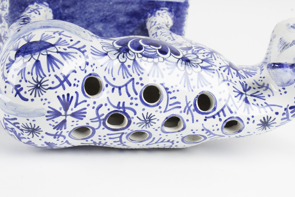 Tiffany & Co. Hand-Painted Delft Tulipiere Cow Vase