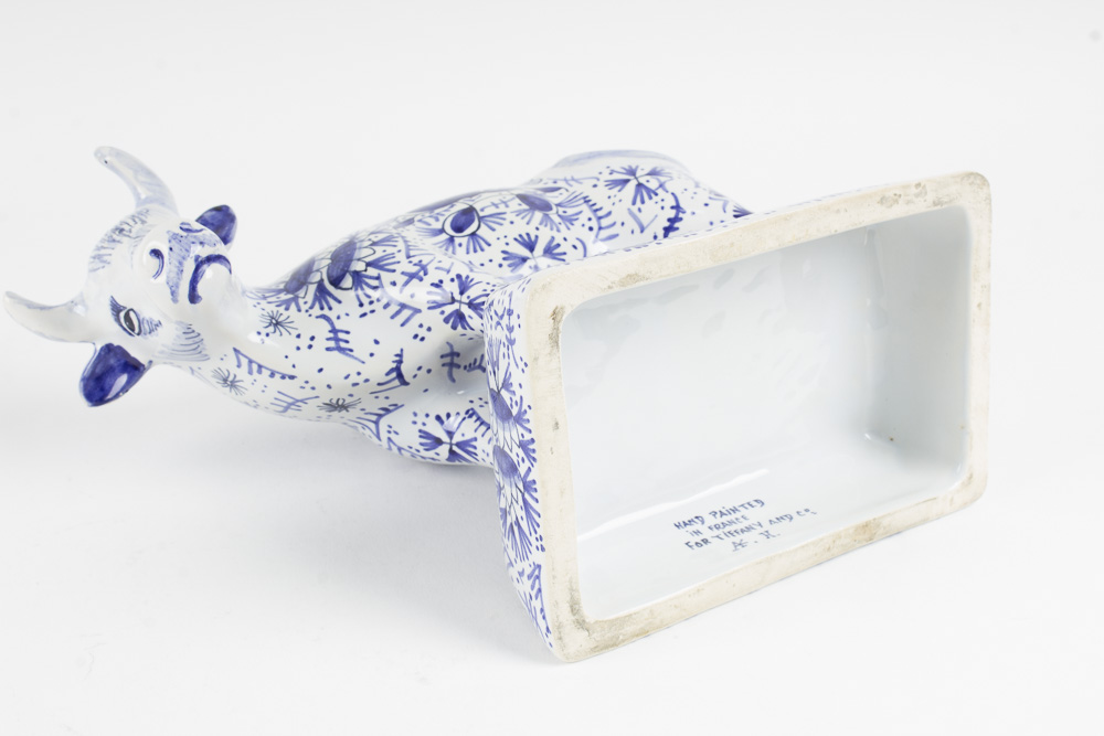 Tiffany & Co. Hand-Painted Delft Tulipiere Cow Vase