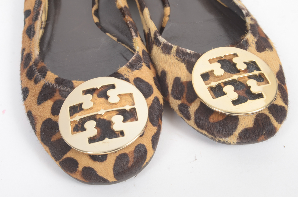 Tory Burch Loepard Print Ballerina Flats