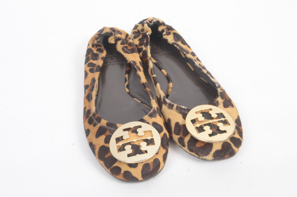 Tory Burch Loepard Print Ballerina Flats