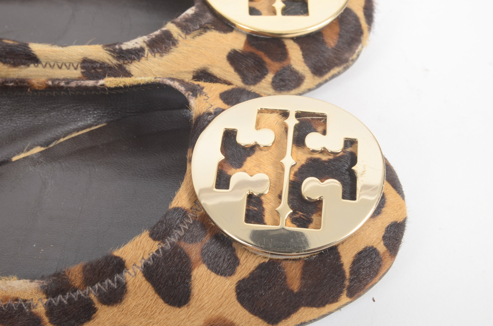 Tory Burch Loepard Print Ballerina Flats