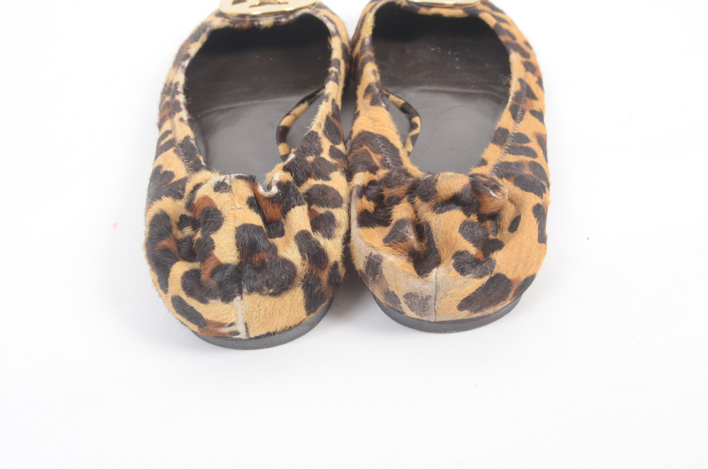 Tory Burch Loepard Print Ballerina Flats