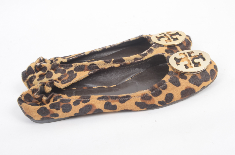 Tory Burch Loepard Print Ballerina Flats