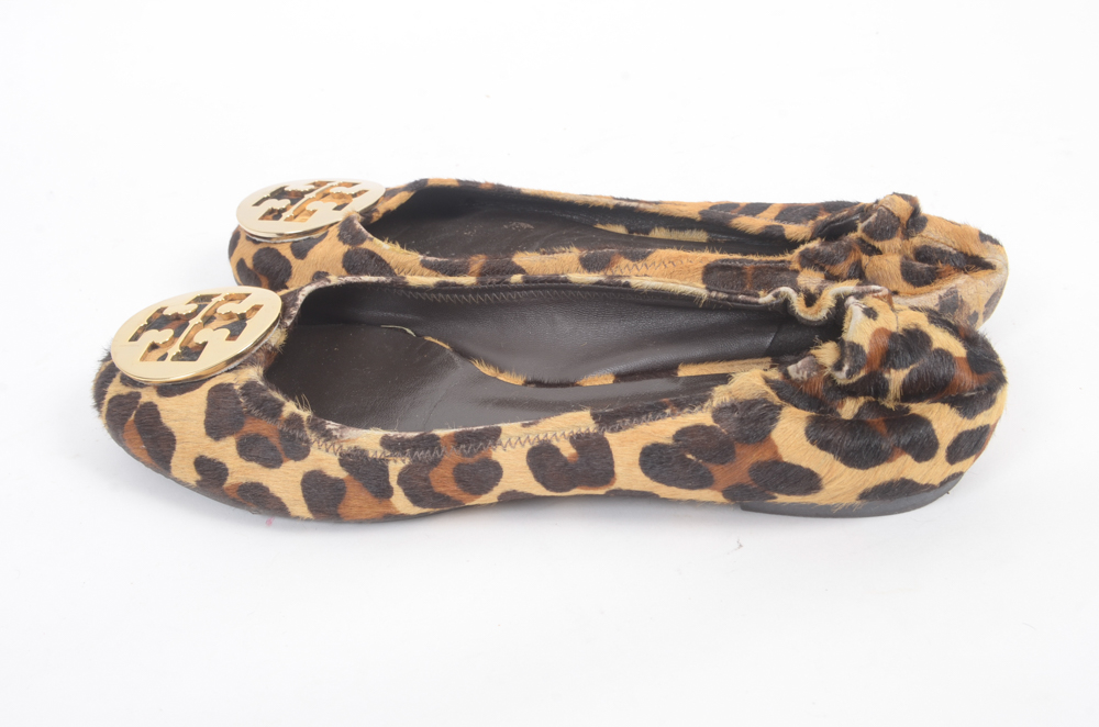 Tory Burch Loepard Print Ballerina Flats