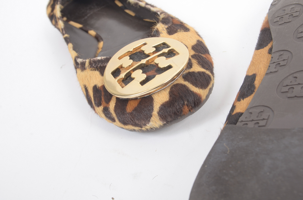 Tory Burch Loepard Print Ballerina Flats
