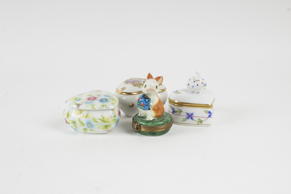 Limoges and Herend Trinket Boxes