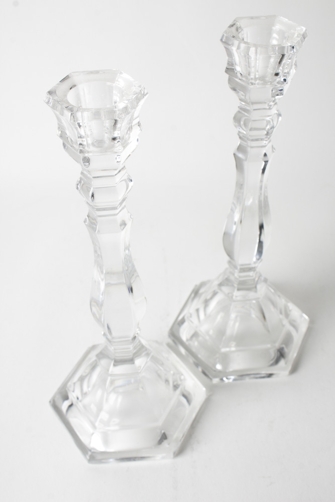 Tiffany & Co. Crystal Candlesticks