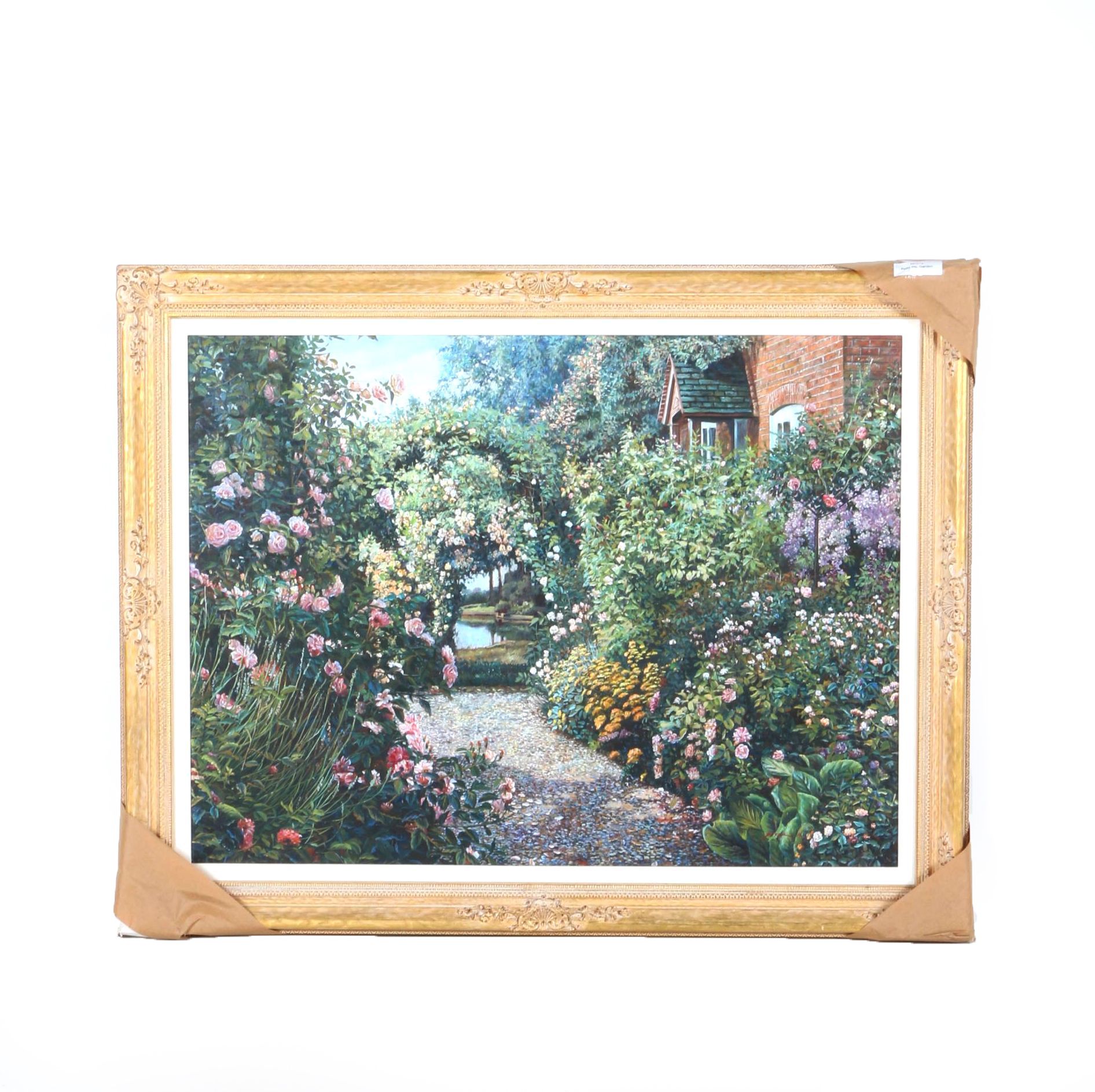 Peter Ho Oil Painting on Canvas "Flower Garden"