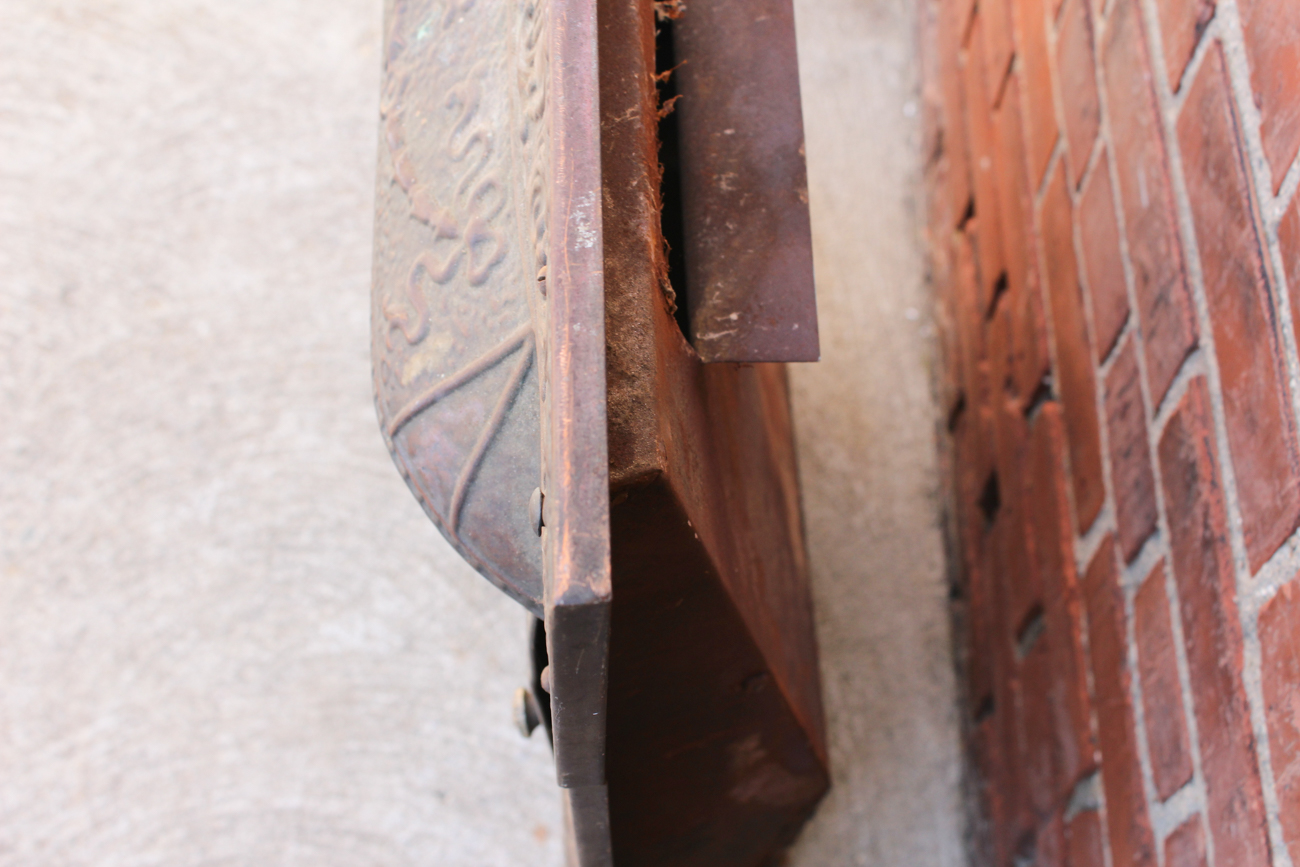 Early 1900s Fireplace Insert With Embossed Summer Cover