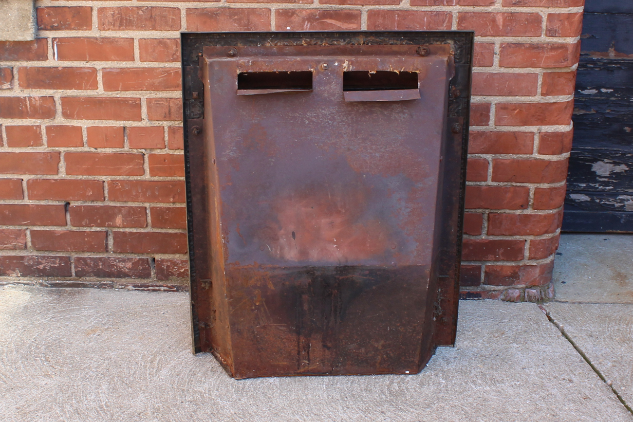 Early 1900s Fireplace Insert With Embossed Summer Cover