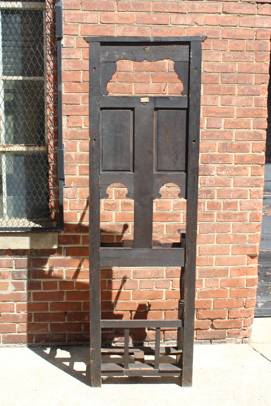 Hand Carved English Oak Hall Tree Circa The Mid 1800s