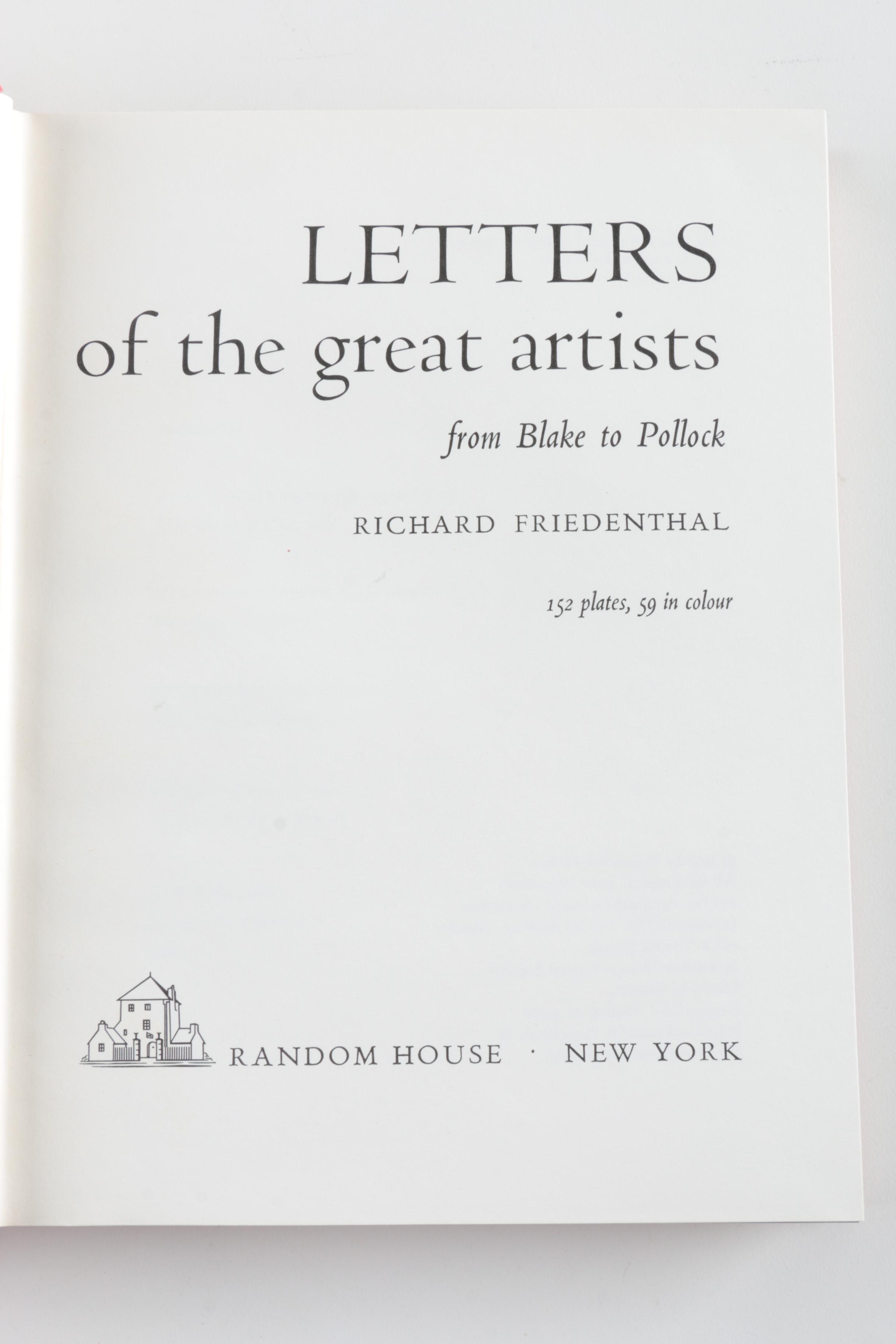 Two Volume Set of "The Letters of the Great Artists" Edited by Richard Friedenthal