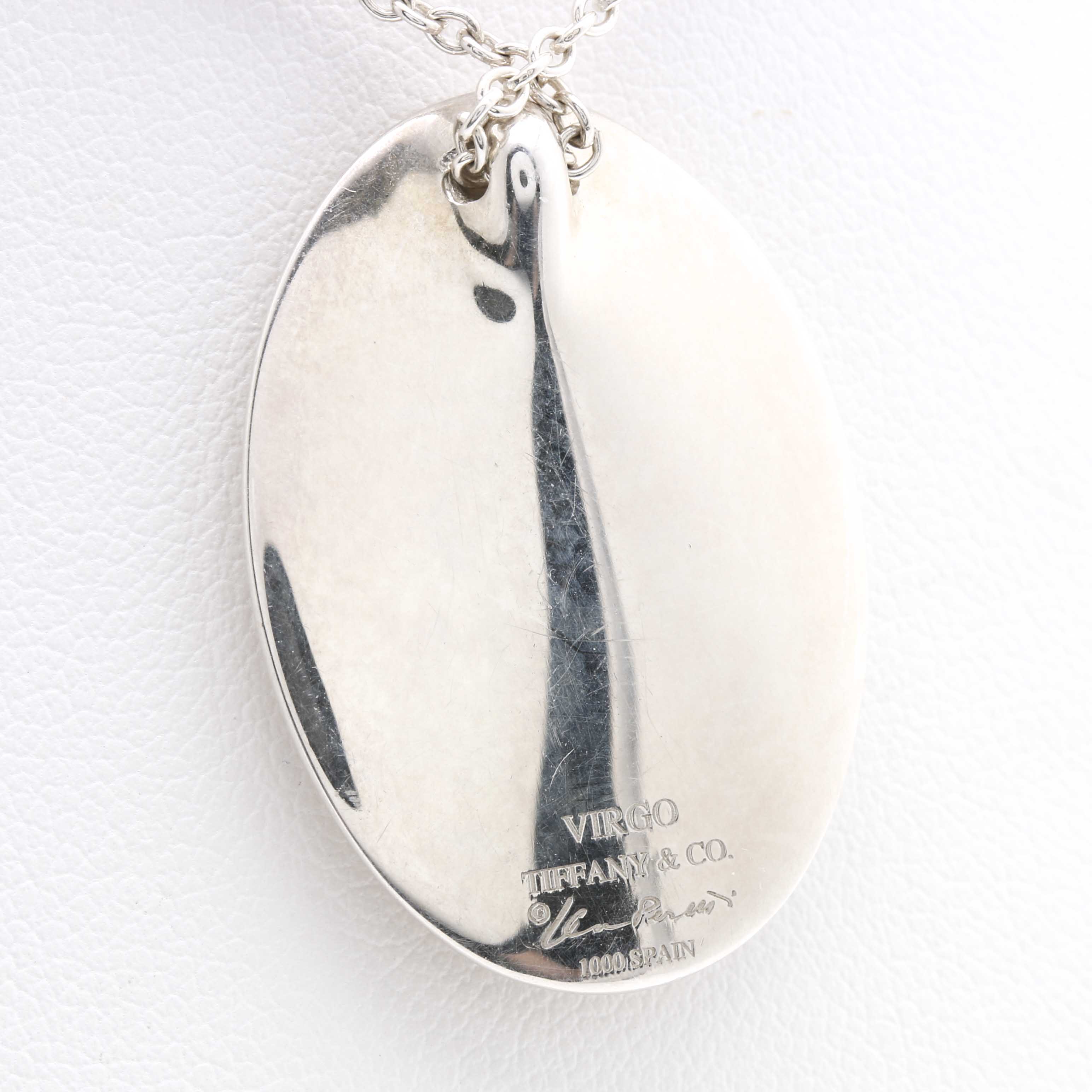 Sterling Tiffany & Co. Elsa Peretti "Virgo Zodiac" Necklace