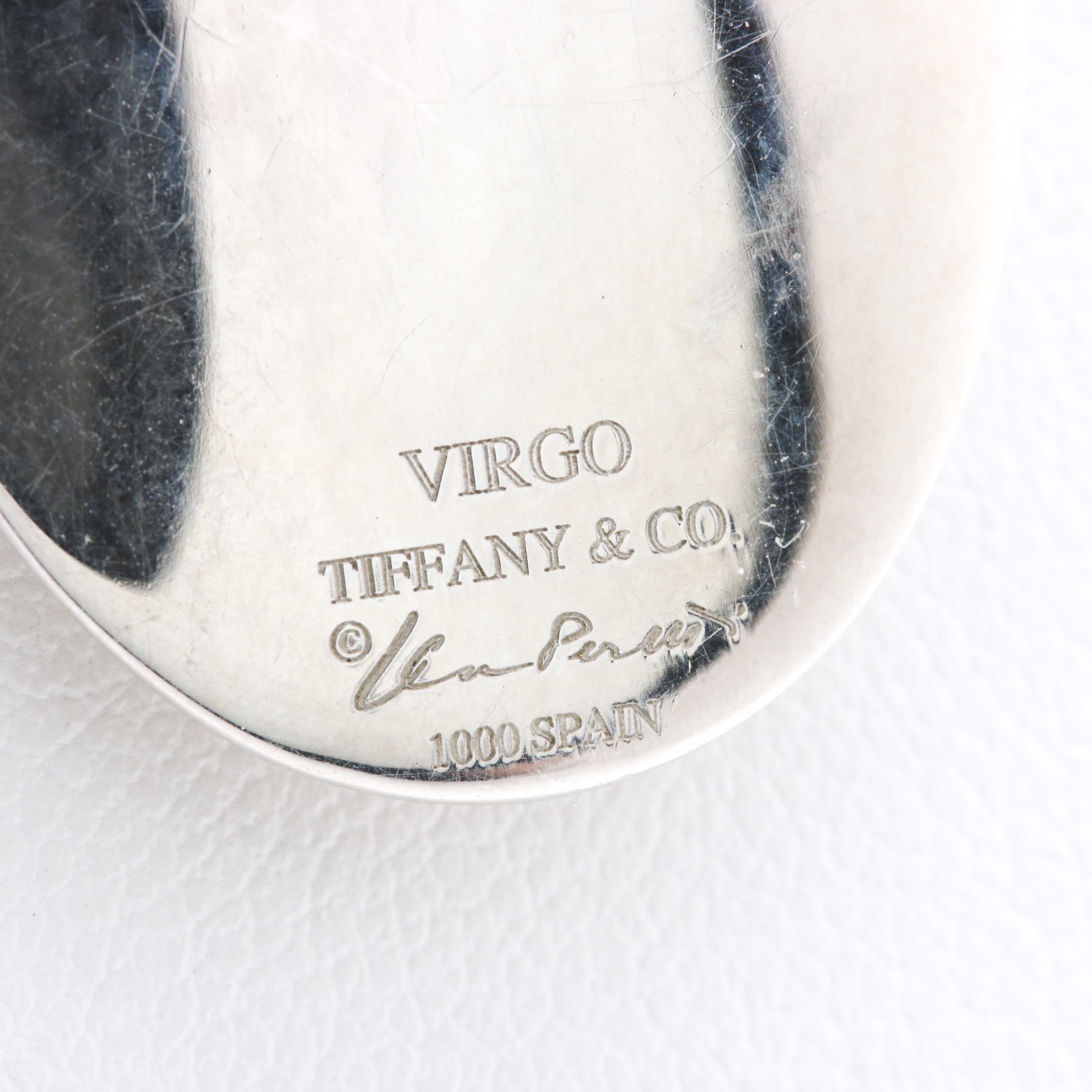 Sterling Tiffany & Co. Elsa Peretti "Virgo Zodiac" Necklace