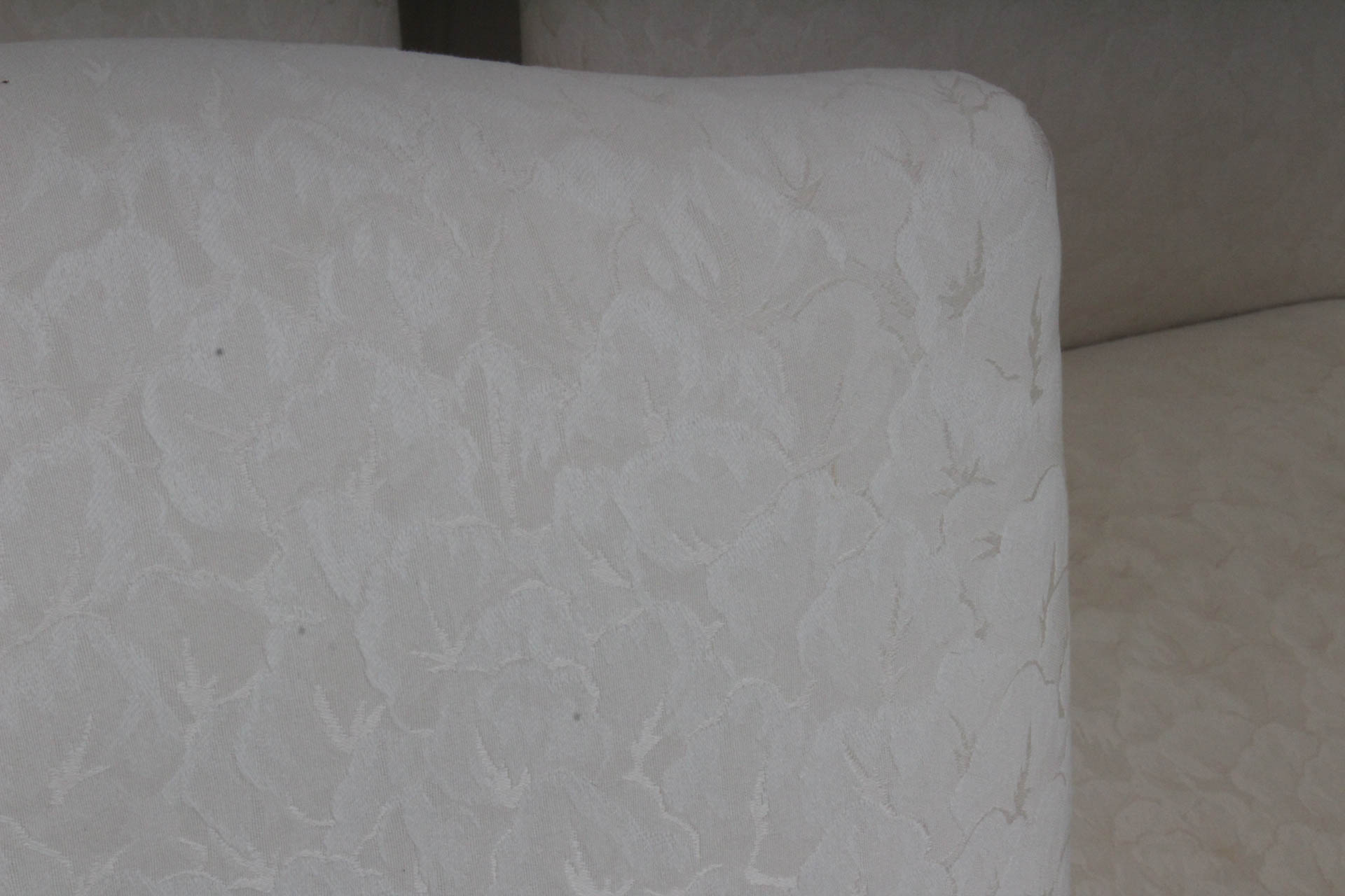 Six Upholstered Cherry Dining Chairs