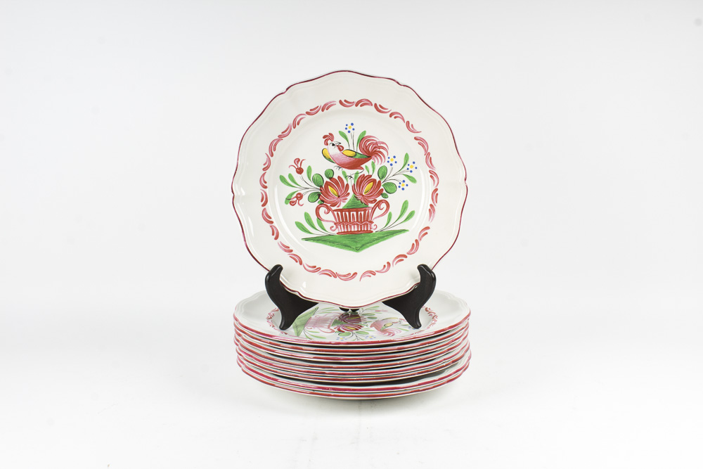 St. Clement "Chanteclerc Red" Dinner Plates