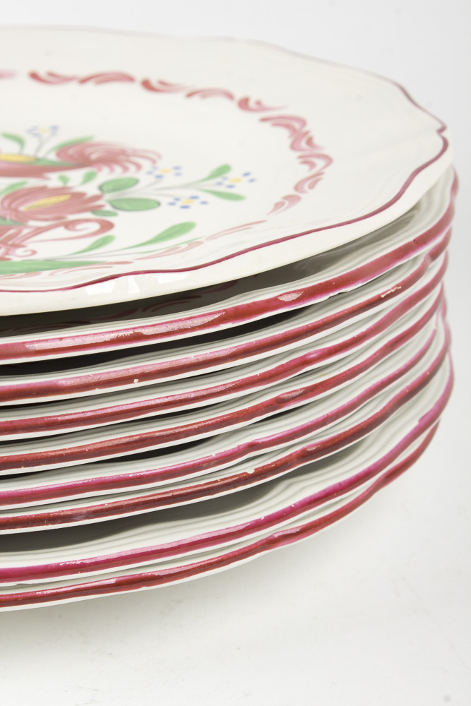 St. Clement "Chanteclerc Red" Dinner Plates
